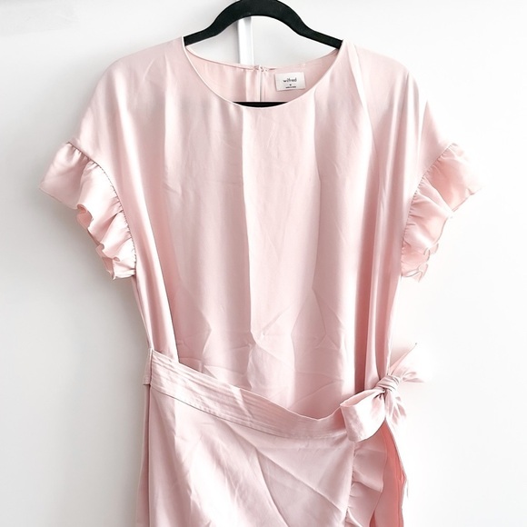 Aritzia Pink Ruffle Mini Dress - Picture 3 of 14